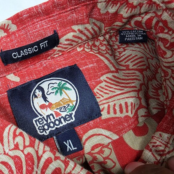 Reyn Spooner Kloth Mens Size XL Red Floral Button Front Shirt Aloha Hawaiian - Picture 5 of 9
